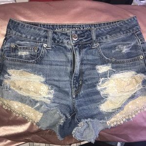 American Eagle outfitters festival shorts